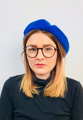 BLUE SWIRL PRINT BERET