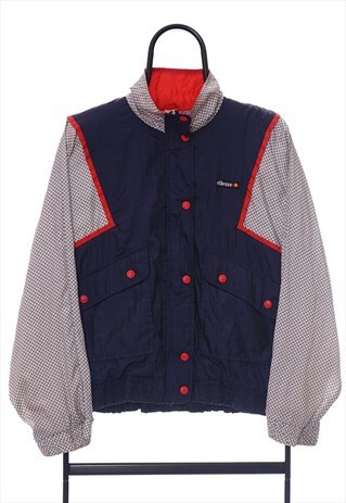 VINTAGE ELLESSE NAVY WINDBREAKER JACKET WOMENS