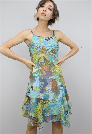 VINTAGE 90S PATTERNED SUMMER DRESS