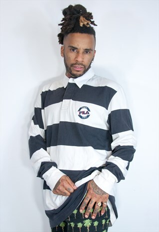 FILA EMBROIDED BUTTON SWEATSHIRT