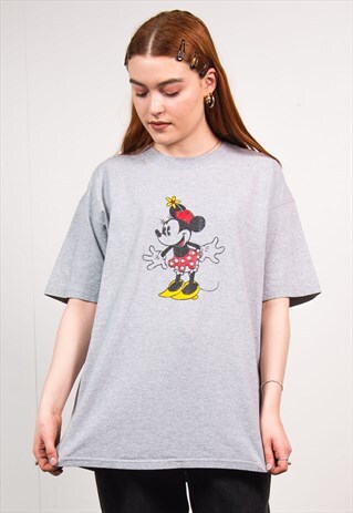 VINTAGE 90'S MINNIE MOUSE GREY OVERSIZED T-SHIRT