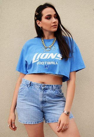 VINTAGE TOMMY HILFIGER DENIM SHORTS LIGHT-BLUE