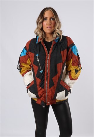 SKI SHELL JACKET SNOW SPORTS OVERSIZED WINTER UK 12 (BAC)