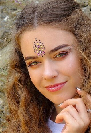 MYSTIC WARRIOR - PURPLE/GOLD ONE PIECE FESTIVAL FACE GEM