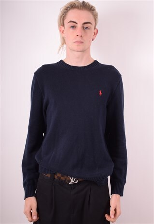 POLO RALPH LAUREN MENS VINTAGE JUMPER SWEATER MEDIUM 90S
