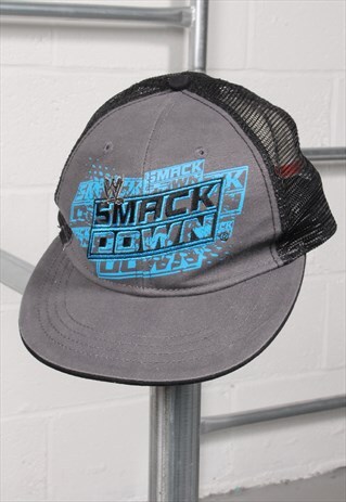 Vintage WWE Smackdown Cap in Grey Summer Snapback Hat