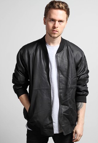 VINTAGE LEATHER BOMBER JACKET