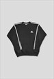 Vintage 90s Adidas Embroidered Logo Sweatshirt in Black