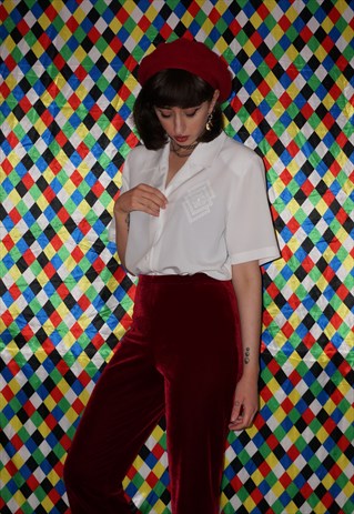 VINTAGE 80'S EMBROIDERED BLOUSE