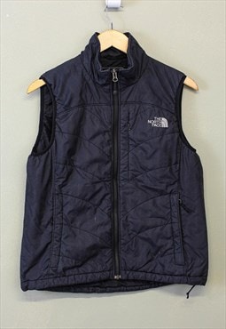 Vintage The North Face Puffer Gilet Black Zip Up With Logo