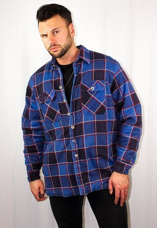 VINTAGE HEAVYWEIGHT PLAID FLANNEL OVERSHIRT