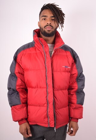 HELLY HANSEN MENS VINTAGE PADDED JACKET LARGE RED 90S