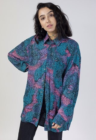 VINTAGE 90S ABSTRACT PATTERNED SHIRT
