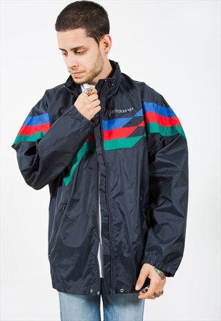 VINTAGE 90S ADIDAS RAINCOAT JACKET / S9290