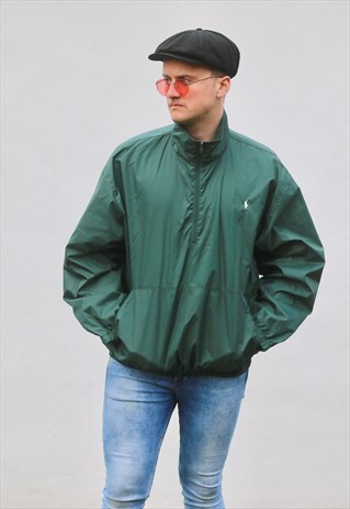 RALPH LAUREN USA 90S RETRO 1/4 ZIP TRACK JACKET