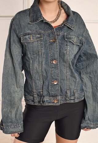 Y2K RETRO STONEWASH DENIM FESTIVAL GARM JACKET