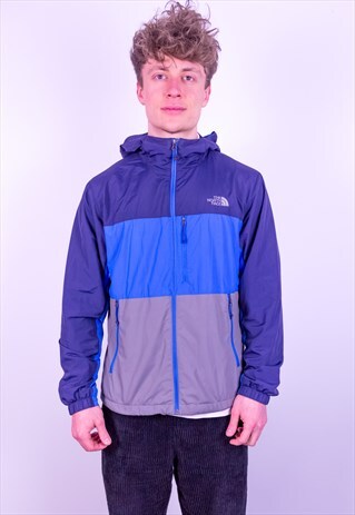 VINTAGE THE NORTH FACE STRIPED JACKET IN BLUE