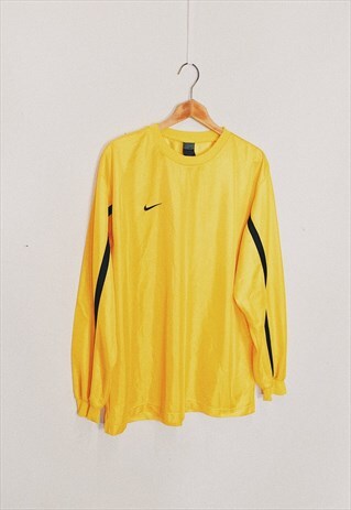 VINTAGE OG NIKE BLACK TAG YELLOW JERSEY TOP