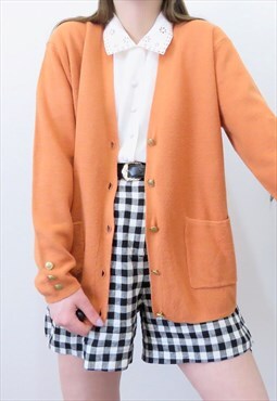 90s Vintage Orange Cardigan