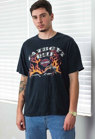 VINTAGE HARLEY DAVIDSON T-SHIRT LOGO 90S X 8.3