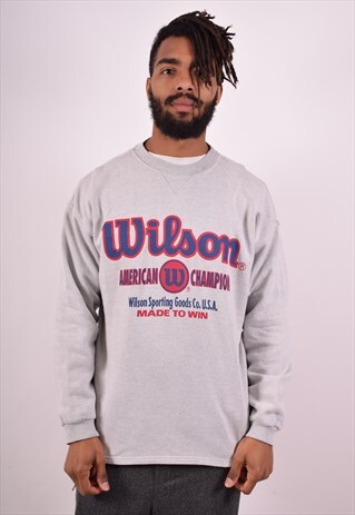 MENS VINTAGE SWEATSHIRT JUMPER XL GREY 90S