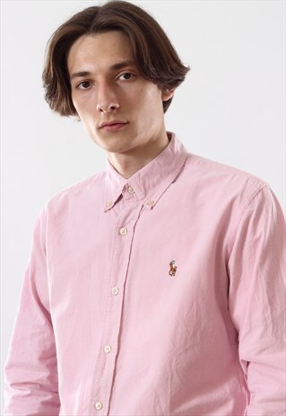 VINTAGE MENS POLO RALPH LAUREN OXFORD LONG SLEEVE SHIRT
