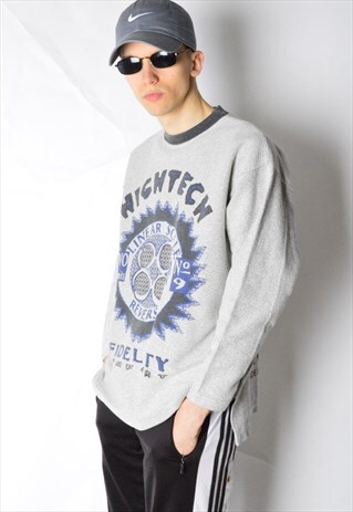 VINTAGE 90S GREY HIGH TECH JUMPER