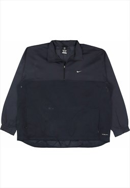 Nike 90's Quarter Zip Swoosh Windbreaker Large Black