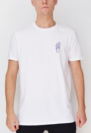 WHITE CACTUS (NAVY) T-SHIRT