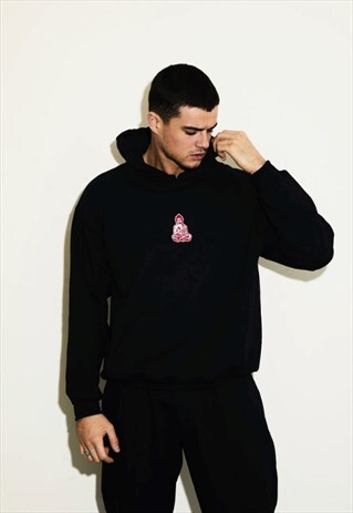 PREACH EMBROIDERED BLACK HOOD