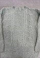 VINTAGE KNITTED JUMPER ABSTRACT PATTERNED KNIT SWEATER