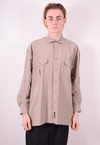 TIMBERLAND MENS VINTAGE SHIRT MEDIUM GREY 90S