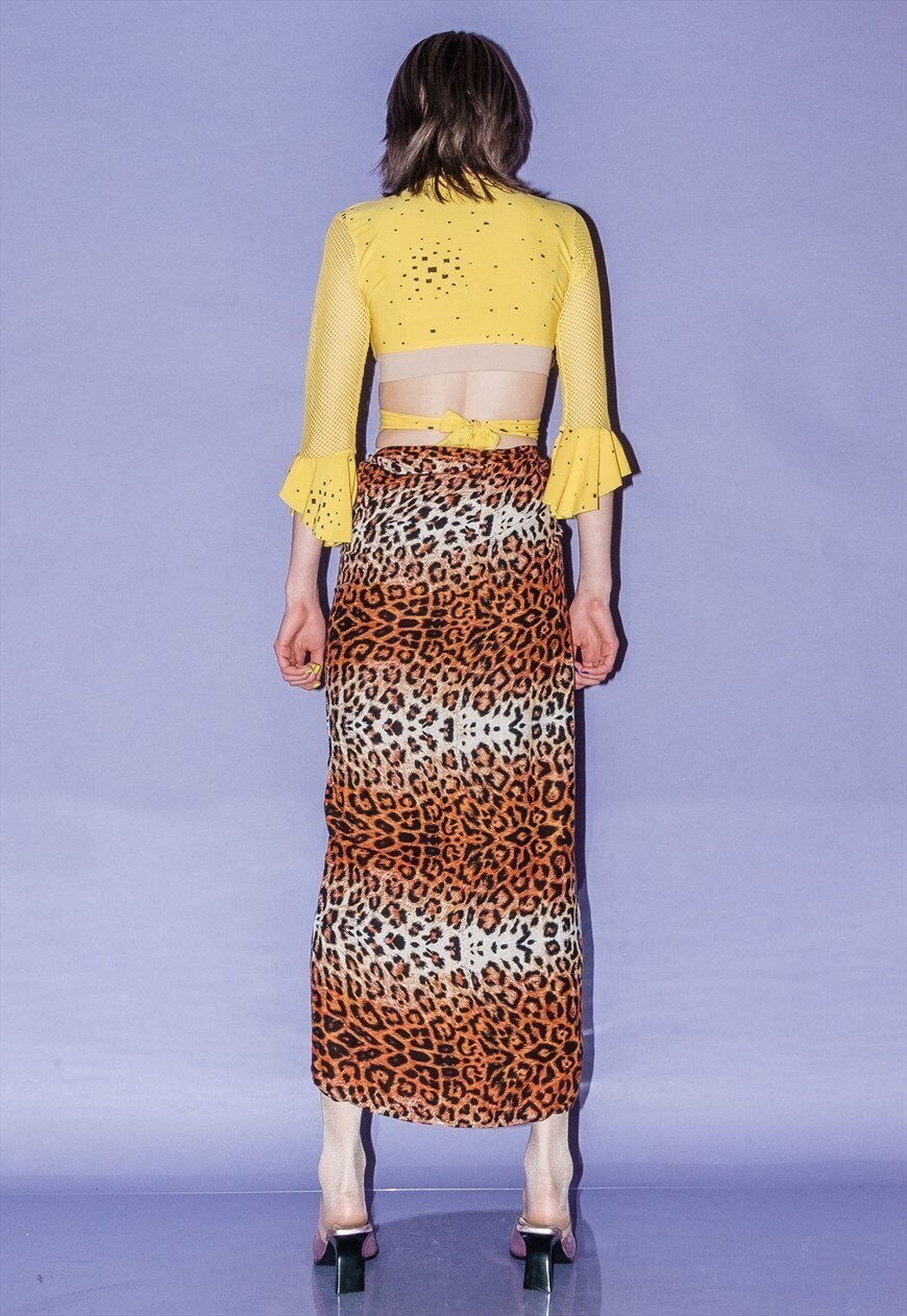 Evike leopard outlet wrap skirt