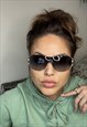 VINTAGE Y2K DIAMONTE CRYSTAL WRAP AROUND BVLGARI SUNGLASSES