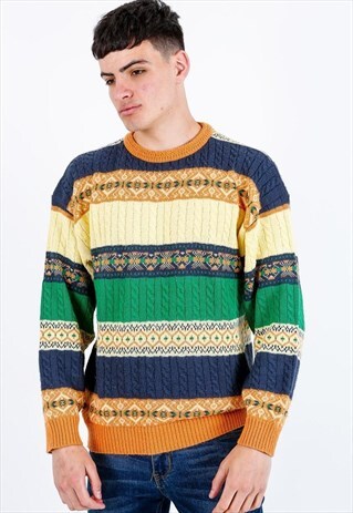 VINTAGE LACOSTE PATTERNED JUMPER K63