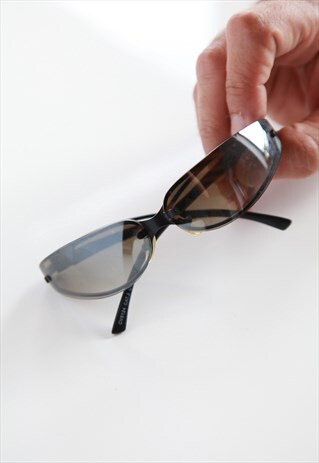 VINTAGE BLACK FRAME, OLIVE GREEN LENSES.