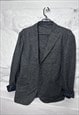 RETRO MANGO HOUNDSTOOTH WOOL BLAZER / JACKET 