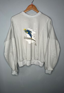 Vintage lecoqsportif skiing printed graphic sweatshirt