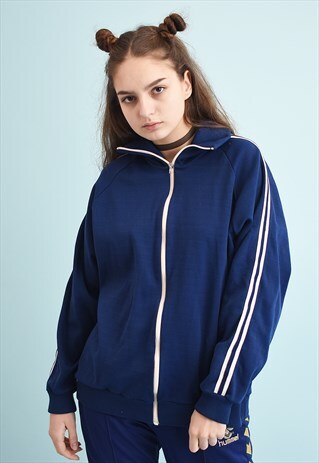 70'S RETRO NAVY BLUE TRACKSUIT SPORTS JACKET TOP