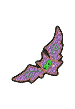 Embroidered One Tooth Vamp iron on patch / sew on patch