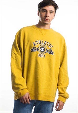 VINTAGE CHAMPION LOGO SWEATSHIRT JUMPER 90S XXL 20.8