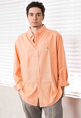 VINTAGE POLO RALPH LAUREN SHIRT LOGO 90S XXL 10.4