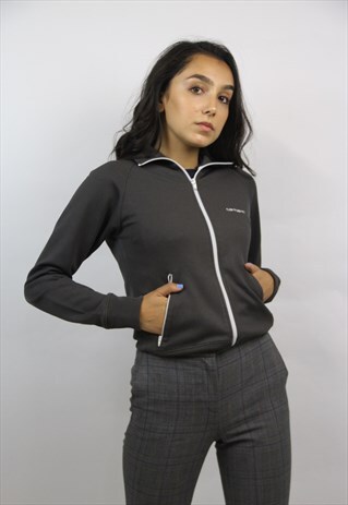 VINTAGE CARHARTT 90'S GREY ZIP-UP SPORTS JACKET