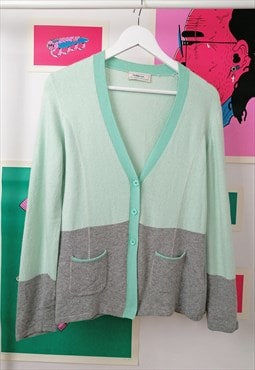 PUBLIC  Vintage 90's Wool Soft Knit Cardigan Mint Green