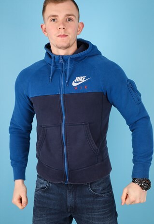 VINTAGE NIKE HOODIE IN NAVY & BLUE NH67