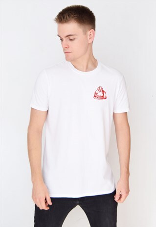 WHITE BUDDHA (RED) T-SHIRT