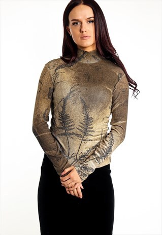 JUST CAVALLI TURTLE NECK BLOUSE ACBL48