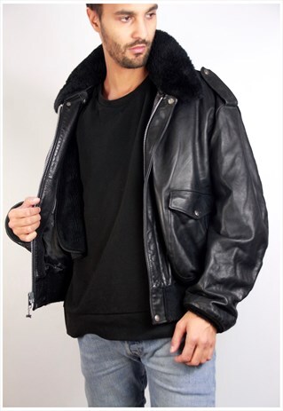 SCHOTT JACKET / LINED LEATHER JACKET / BLACK