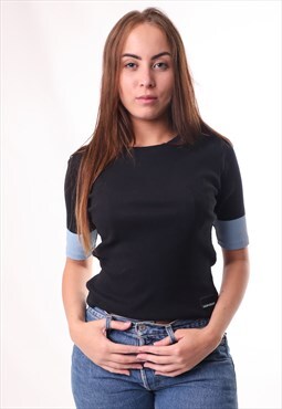Vintage Calvin Klein Knitwear T-Shirt in Black