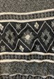 VINTAGE KNITTED JUMPER ABSTRACT PATTERNED KNIT SWEATER